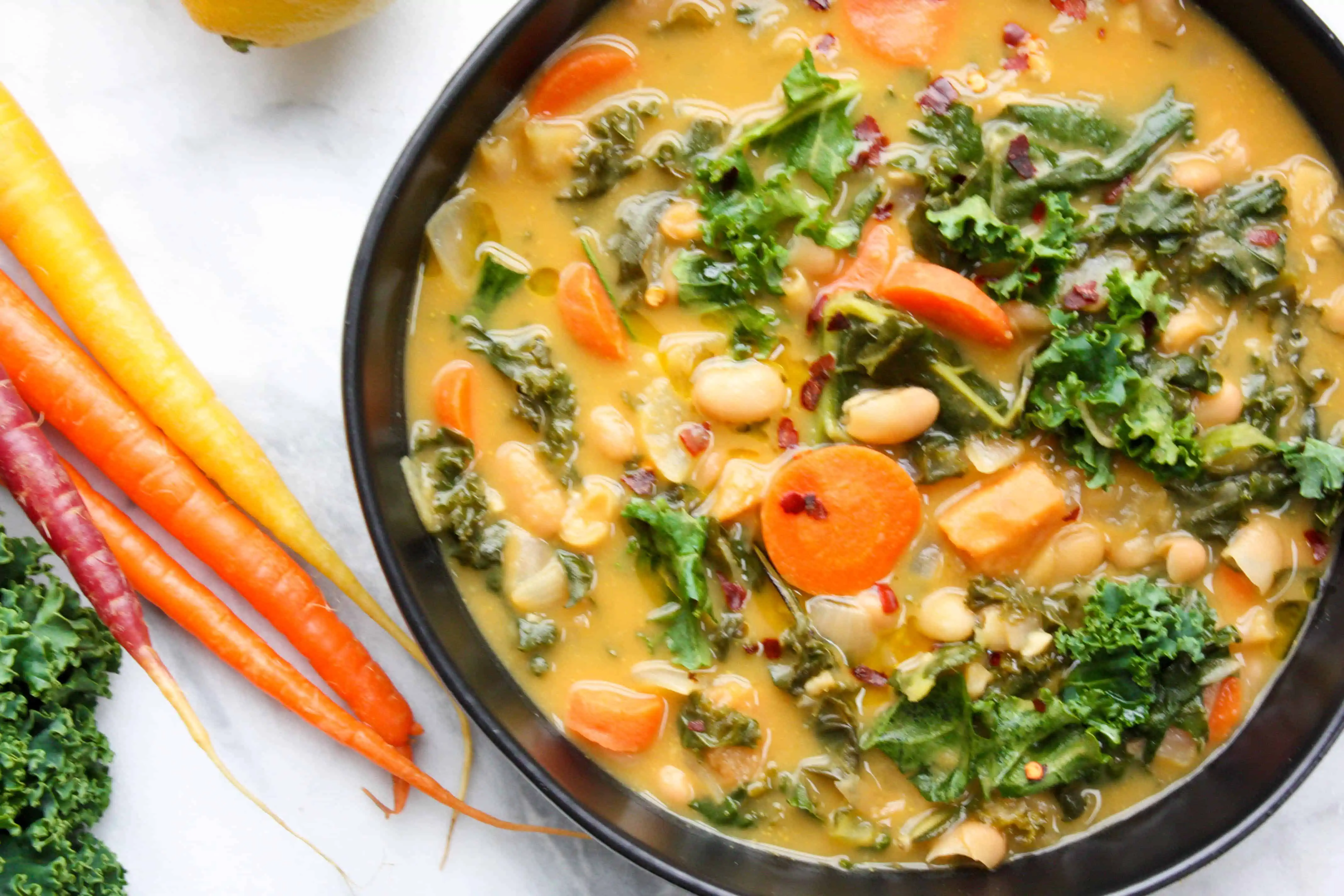 Hearty winter vegetable soup - Katy Rexing