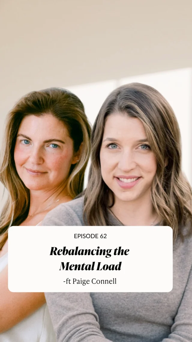 Where do I even begin with this topic? This is something you’ve heard me talk about for years - the invisible mental load so many women (not just mothers) carry.  It wasn’t until 5 or 6 years ago that I truly began to understand the full weight I’d been carrying - and started having conversations with JP about taking some of it off my shoulders.  Those conversations- and that change in our home dynamic - has shifted not just our marriage and my experience as a mother - but more importantly, my every day life - how I see myself, how I live, and how I value my worth. 

Which is why I’m so excited about this episode.  Today on the show I’m talking with Paige Connell (from @sheisapaigeturner) about the mental load women carry, how simply naming it is so often the first step and how we can help lighten the load. 

This by no means is a one and done conversation- but rather an invitation to see motherhood differently, to create more balance and freedom in your life and to give yourself permission to set down some of this invisible weight we’re all carrying.

Understanding the mental load I carried alone for far too long, and learning ways to take some of it off my shoulders, has truly changed my life.  And is something ALL women deserve to feel.

Comment “mental load” and I’ll send you the full conversation 🤍