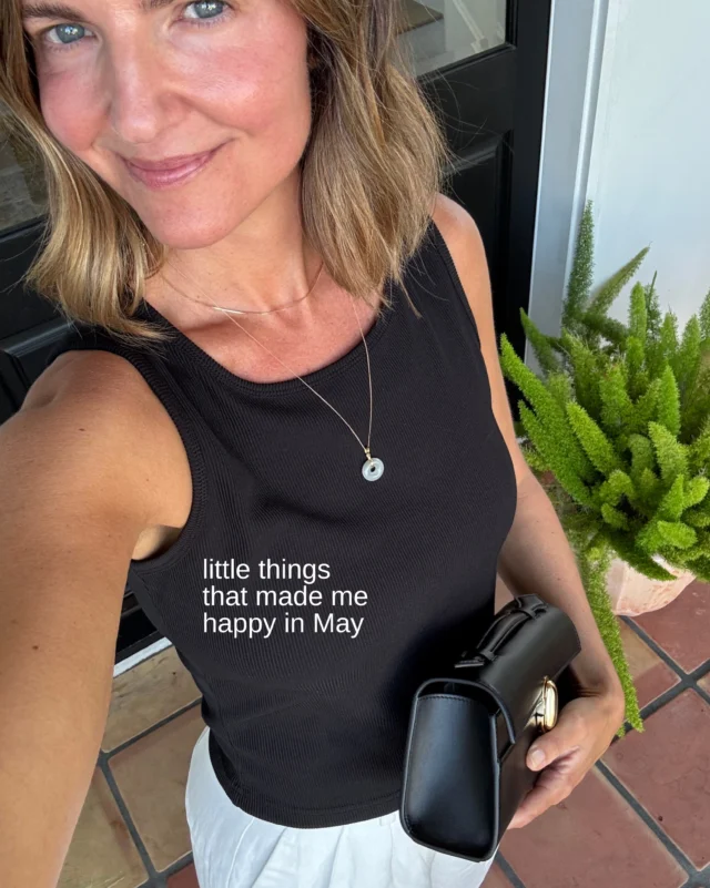 May…where do I even begin.  What a month.  I think I laughed and cried and felt overwhelmed (usually all at once 🥴😅🙈) more than I have in years.  And yet…the irony was also that May was an absolute GIFT.  What a flipping miracle this whole life thing is.  I got to spend time with my parents, see one of my kiddos go to prom, watch my daughter bravely put herself out there.  I had a nigh away with my husband, tried a new podcast studio - and tried to hold it all together while taking care of myself too.  Being a woman is not for the faint of heart.

These are just a few of the little things that brought me joy this month (and some things that saved me….HRT😉), a new skincare routine, garage workouts, my supplements, a new pair of jeans and silk pants, a new pair of shoes and bag, and of course small everyday things like my meditation practice and morning walks.

I know May was a lot…for a lot of us. Lots of deep breaths for all of us.  Here’s to some slower days ahead for all of us ✨🤍

Oh - and comment “links” and I’ll send you all the goodies I share here 😉😘