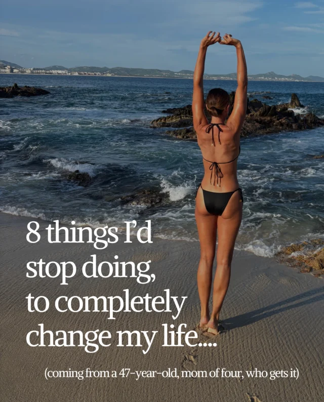 If I were a woman in midlife looking to feel her best, this is where I’d start….

I wouldn’t add anything in. In fact, I’d most likely do a whole heck of a lot less. I’d start by stepping back and taking an audit of my life. Getting really honest about where my energy, time, and mind are going. I’d start noticing my patterns, my habits, my blind spots. The old stories I replay on repeat. And then I’d slowly start working on shifting them one by one (with compassionate curiosity).

Most likely, the thing you need is not another supplement or a new diet, but rather some deeper mindset shifts. And those do not change overnight, my friend. But each time you consciously choose a new pattern or a new mindset shift (when you don’t open that phone and scroll, or you catch your mind as you start comparing yourself to someone online), you slowly start course-correcting the ship. And over time, you end up in new waters.

Curious if any of this resonated with you, or what you’d add to the list…