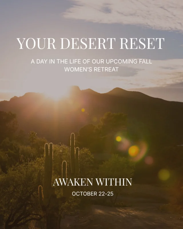 I know how hard it can be to make time for yourself.  To hear your own thoughts. Wanting to care for and nurture yourself, but not even knowing where to begin. 

That was me for most of my life - and why I’m so passionate about creating spaces and retreats like this for women to reconnect with a deeper part of themselves - and to remember how powerful, how beautiful, and how incredibly worthy and loved they truly are.

We still have a few spots left for our fall women’s retreat, Awaken Within.  If you’re interested, comment “AWAKEN” and I’ll send you all the details.

A little bit about what you can expect…
- sunrise meditation and mindful movement 
- daily yoga led in an accessible, welcoming way (all levels welcome)
- Guided group discussions and transformational mindfulness talks
- Healing sound baths and ceremonies to reawaken your soul.
- Journaling, reflection, and mindset practices to help you reconnect with yourself
- Space to rest, wander, unplug, and be held by the desert landscape
- Nourishing meals, beautiful accommodations, and time where you don’t have to take care of anyone else
- Meaningful connection with a small, intimate group of women
- Quiet moments, deep conversations, laughter, and space to simply be
- Time to exhale, reset, and hear yourself clearly again

It is truly a weekend created just for you. 

We only have a few spaces left.  Don’t hesitate to reach out if you’re curious if this is right for you. ✨