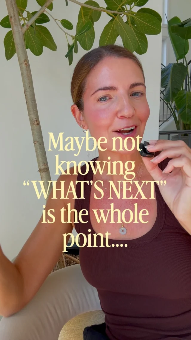 The thing I’m hearing from pretty much every woman I know right now is - I there is something “next” for me, but I couldn’t tell you what that thing is.  But there is this “itch” that something has to give - either in our home lives, our relationship, our careers.  Something feels off - and what articulating what it is, is so difficult.

And it leaves us feeling stuck, frustrated, anxious.  As if somehow it’s our fault that we don’t have a 5 year plan, or know what to do when we become empty nesters. 

For most is our lives, WE were the ones people went to for advice or direction - and now to find ourselves in midlife, feeling a little lost, feels new vulnerable and wildly uncomfortable.

So we rush off to “fix” it.  We become our next “project”. The next thing to solve.  And I think we’re missing the plot and an opportunity for our greatest awakening.  I think these new vulnerable uncomfortable feelings ARE the point.  I think it’s actually the whole point.  It’s a forces reckoning with ourselves and ultimately I think will be our biggest catalyst for a beautiful next chapter - if we let it be.

Maybe the question isn’t, “what’s next” for me in this next chapter?  But rather….

Who am I?  And we let answering that one simple line, be enough. 

I promise the rest will unfold as it’s meant to, but for now, your job is to stop trying to figure it out - and just simply be.

And as always - I’d love to hear your thoughts. I wrote a while Substack on this, living in the grey, comment “Substack” and I’ll send it your way.  And if I haven’t said it in a while - thank you.  For being here.  For sharing your stories with me.  And for giving us all a space to exhale in midlife.  I love this community 🤍